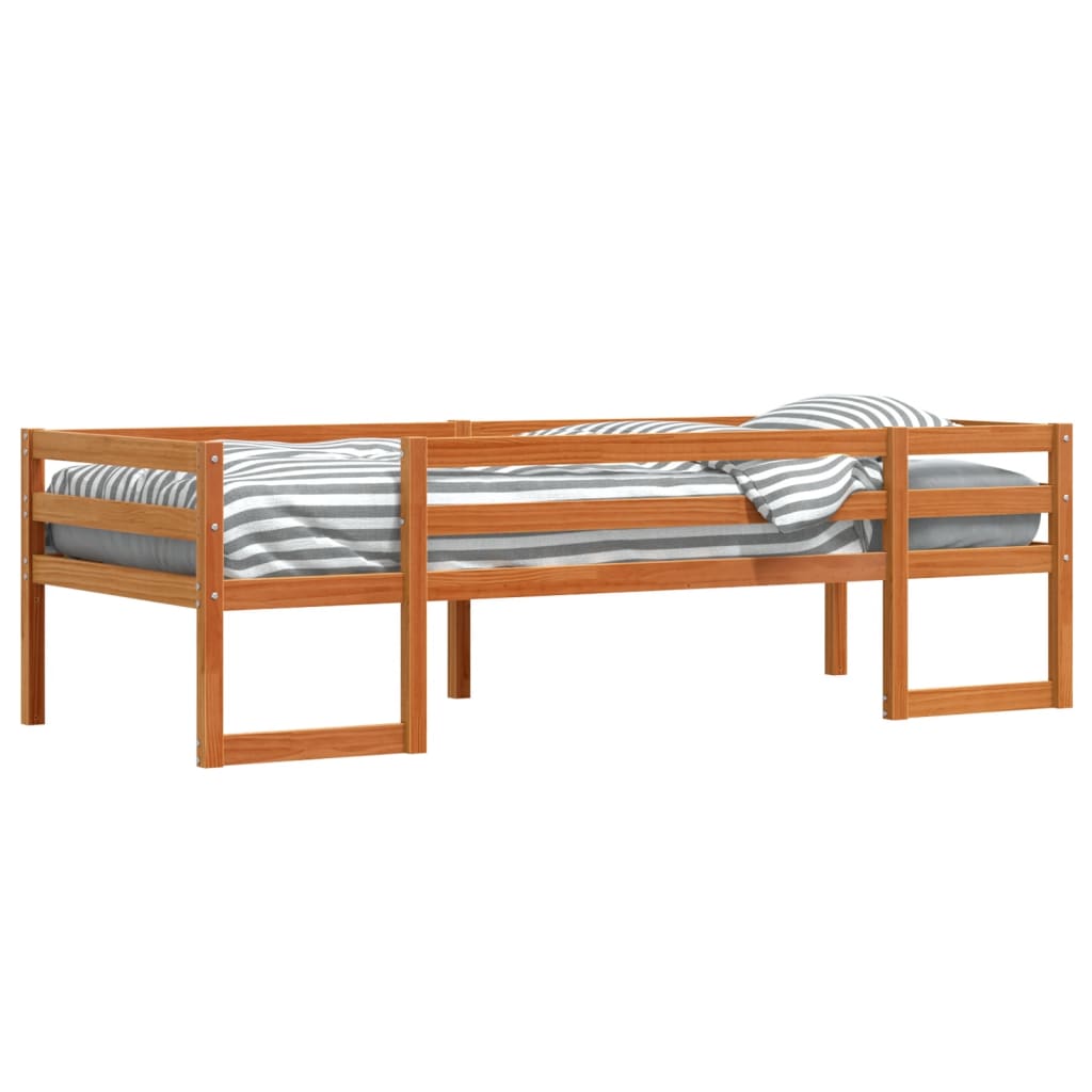 Kids' Bed Frame without Mattress Wax Brown 90x190 cm Single