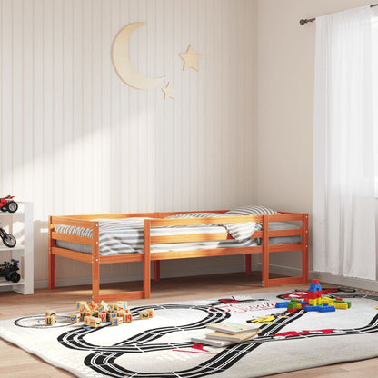 Kids' Bed Frame without Mattress Wax Brown 90x190 cm Single