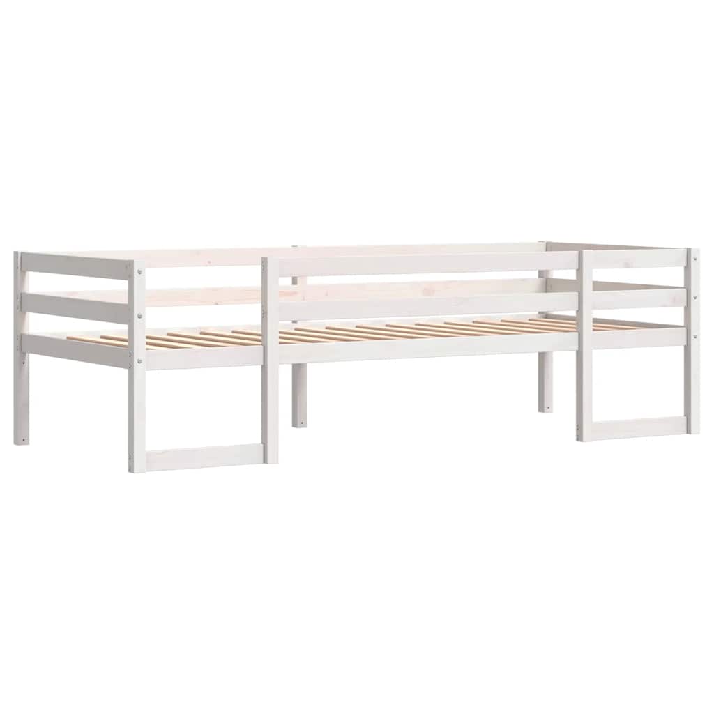 Kids' Bed Frame without Mattress White 75x190 cm Small Single Solid Wood Pine