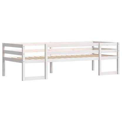 Kids' Bed Frame without Mattress White 75x190 cm Small Single Solid Wood Pine
