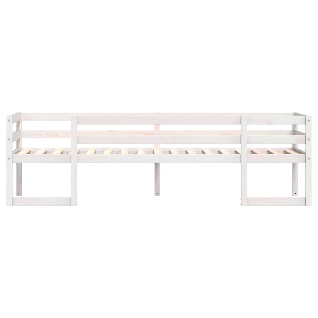 Kids' Bed Frame without Mattress White 75x190 cm Small Single Solid Wood Pine