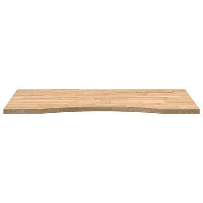 Desk Top Untreated 100x50x2.5 cm Solid Wood Oak Rectangular
