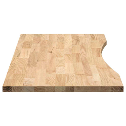 Desk Top Untreated 120x50x2.5 cm Solid Wood Oak Rectangular