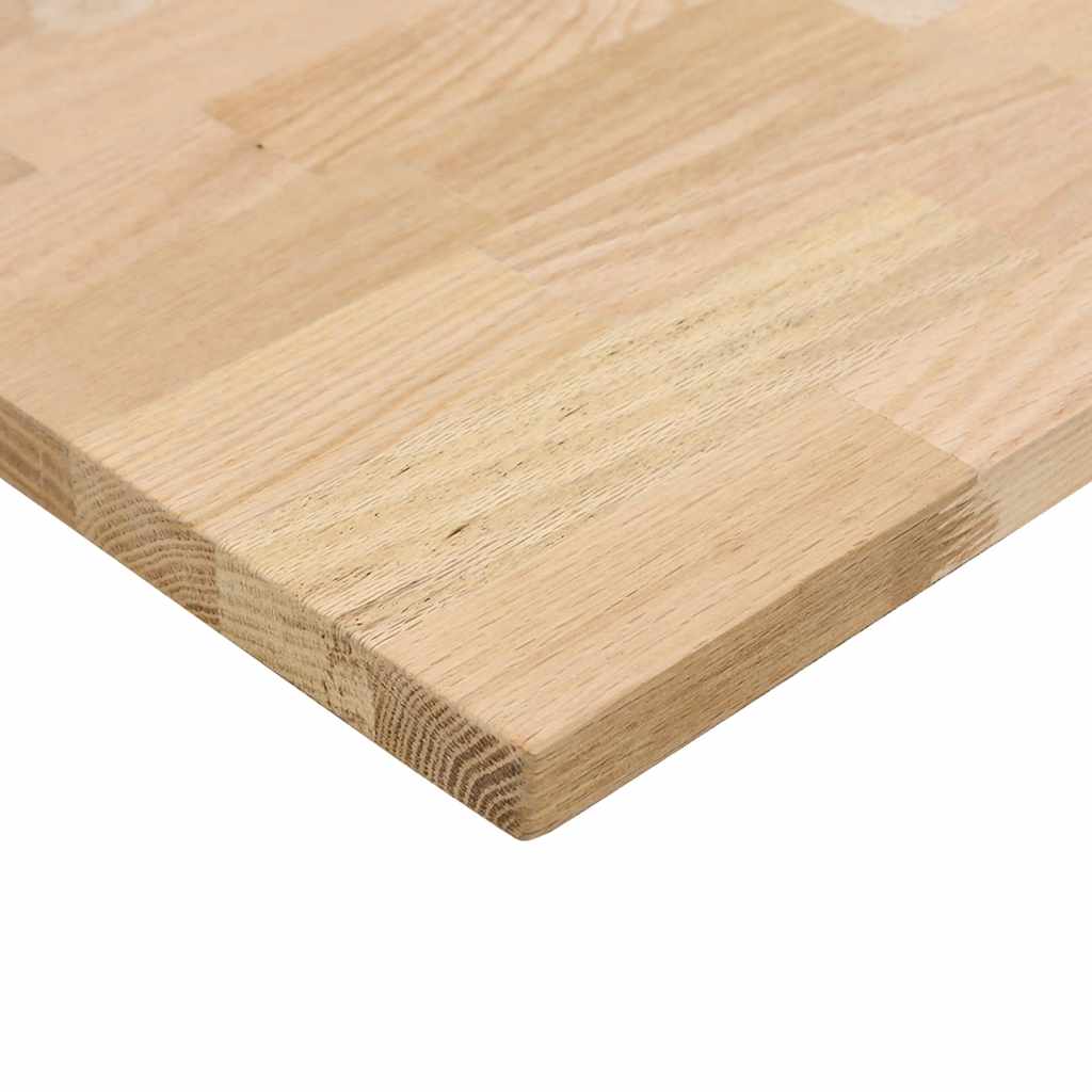 Desk Top Untreated 100x60x2.5 cm Solid Wood Oak Rectangular