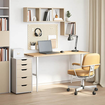Desk Top Untreated 140x60x2.5 cm Solid Wood Oak Rectangular