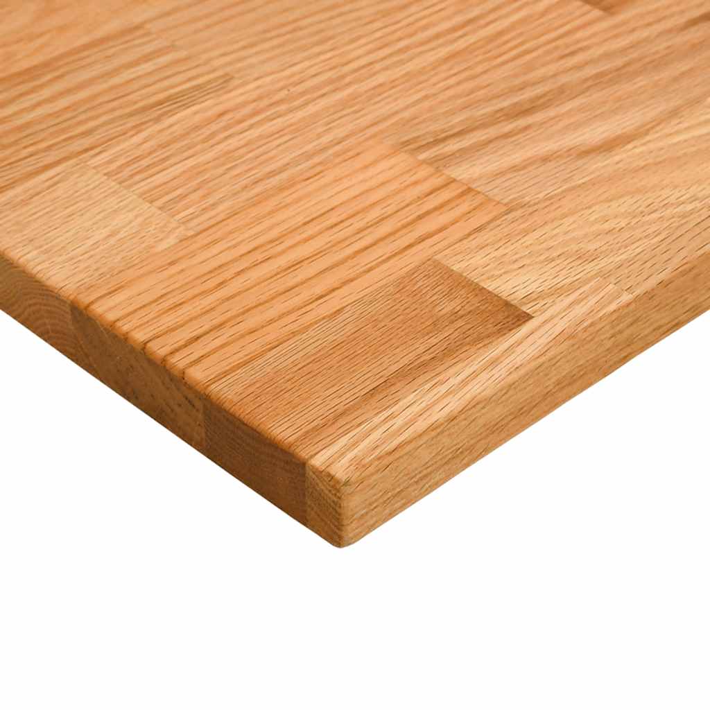 Desk Top Light Brown 120x50x2.5 cm Solid Wood Oak Rectangular