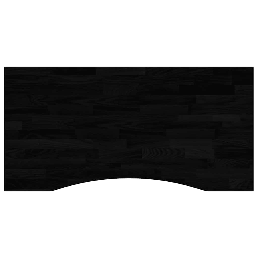 Desk Top Dark Brown 100x50x2.5 cm Solid Wood Oak Rectangular