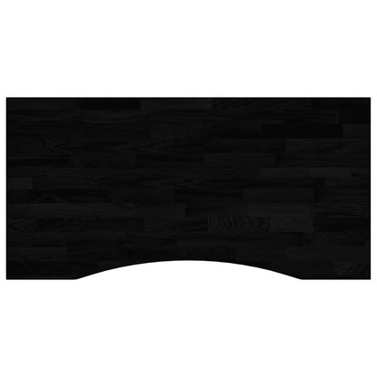 Desk Top Dark Brown 100x50x2.5 cm Solid Wood Oak Rectangular