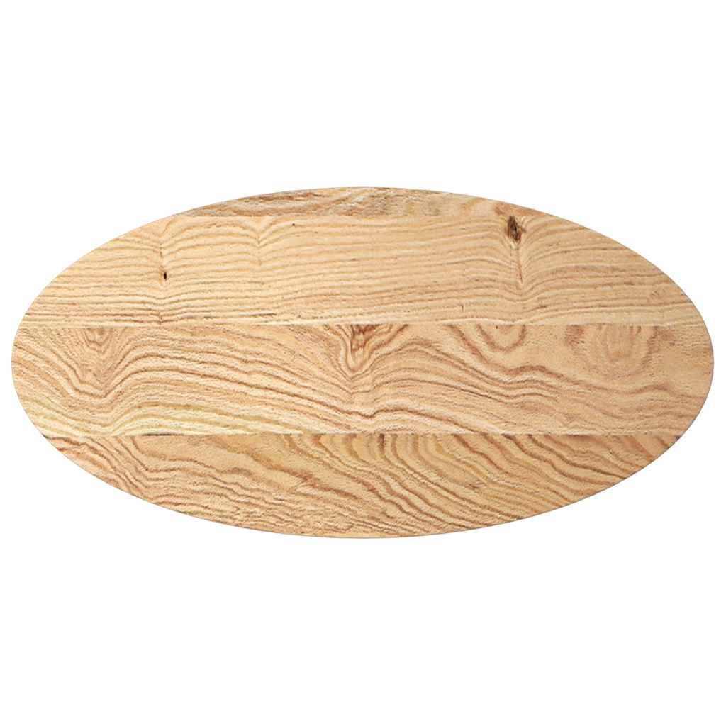 Table Top 100x50x2 cm Solid Wood Oak Oval