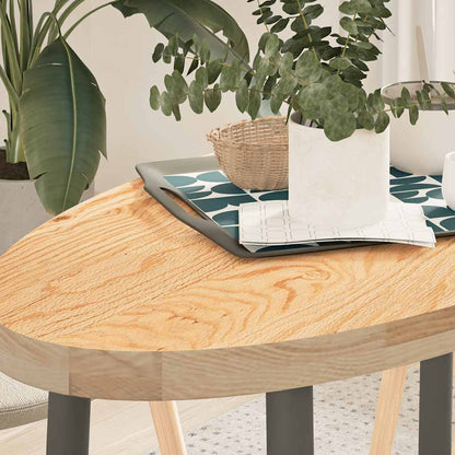 Table Top 100x50x4 cm Solid Wood Oak Oval