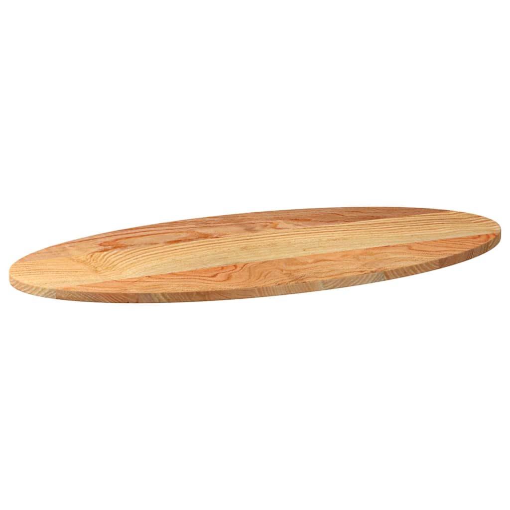 Table Top Light Brown 100x50x2 cm Solid Wood Oak Oval
