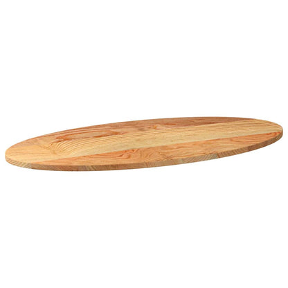 Table Top Light Brown 100x50x2 cm Solid Wood Oak Oval