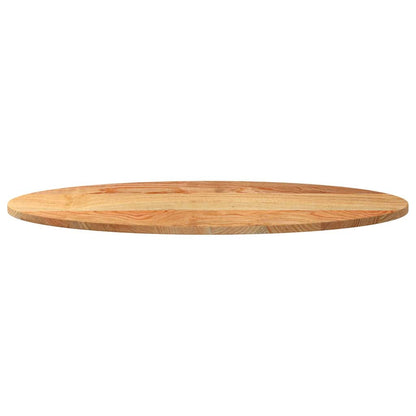Table Top Light Brown 100x50x2 cm Solid Wood Oak Oval