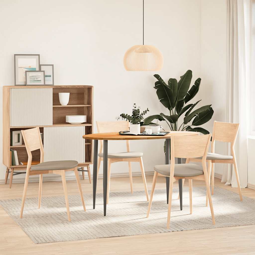 Table Top Light Brown 120x60x2 cm Solid Wood Oak Oval