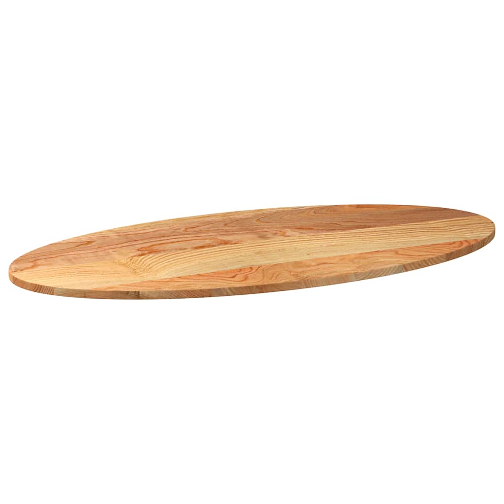 Table Top Light Brown 120x60x2 cm Solid Wood Oak Oval