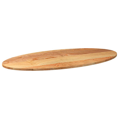 Table Top Light Brown 120x60x2 cm Solid Wood Oak Oval