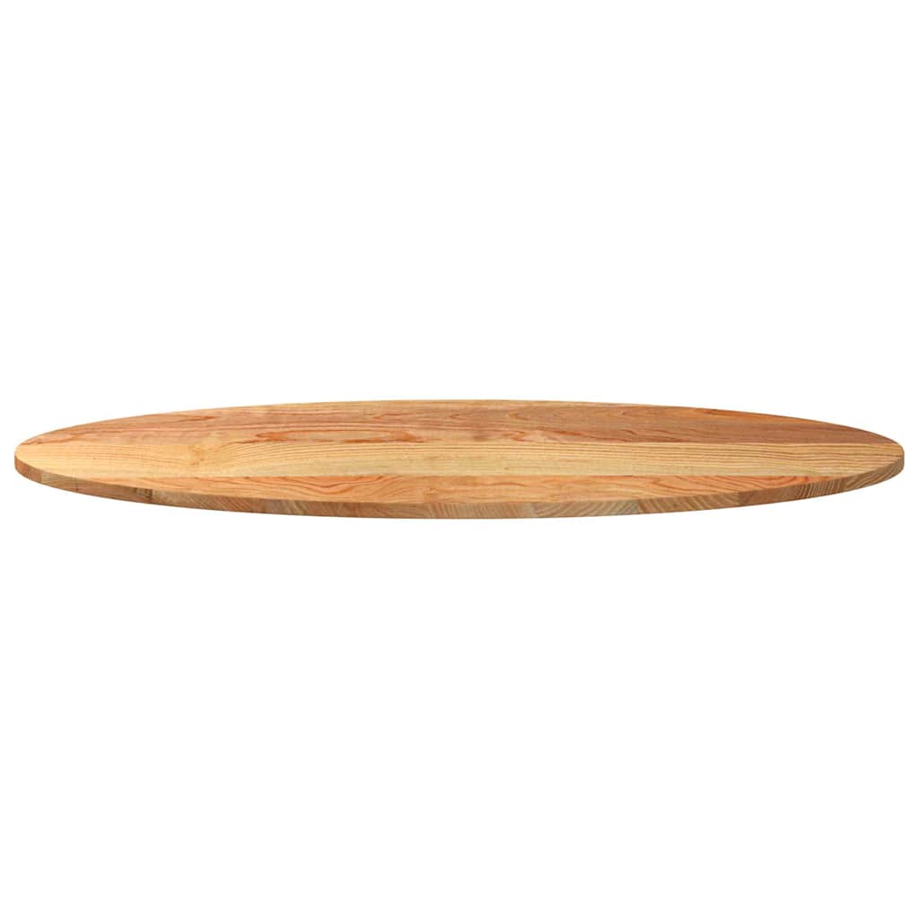 Table Top Light Brown 120x60x2 cm Solid Wood Oak Oval