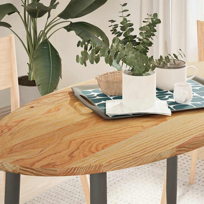 Table Top Light Brown 120x60x2 cm Solid Wood Oak Oval