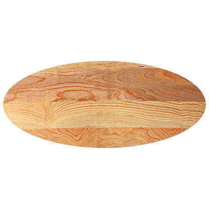 Table Top Light Brown 140x60x2 cm Solid Wood Oak Oval