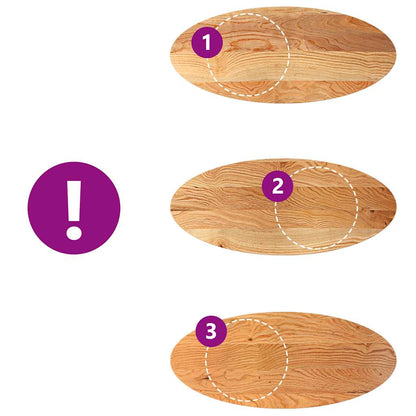 Table Top Light Brown 140x60x2 cm Solid Wood Oak Oval