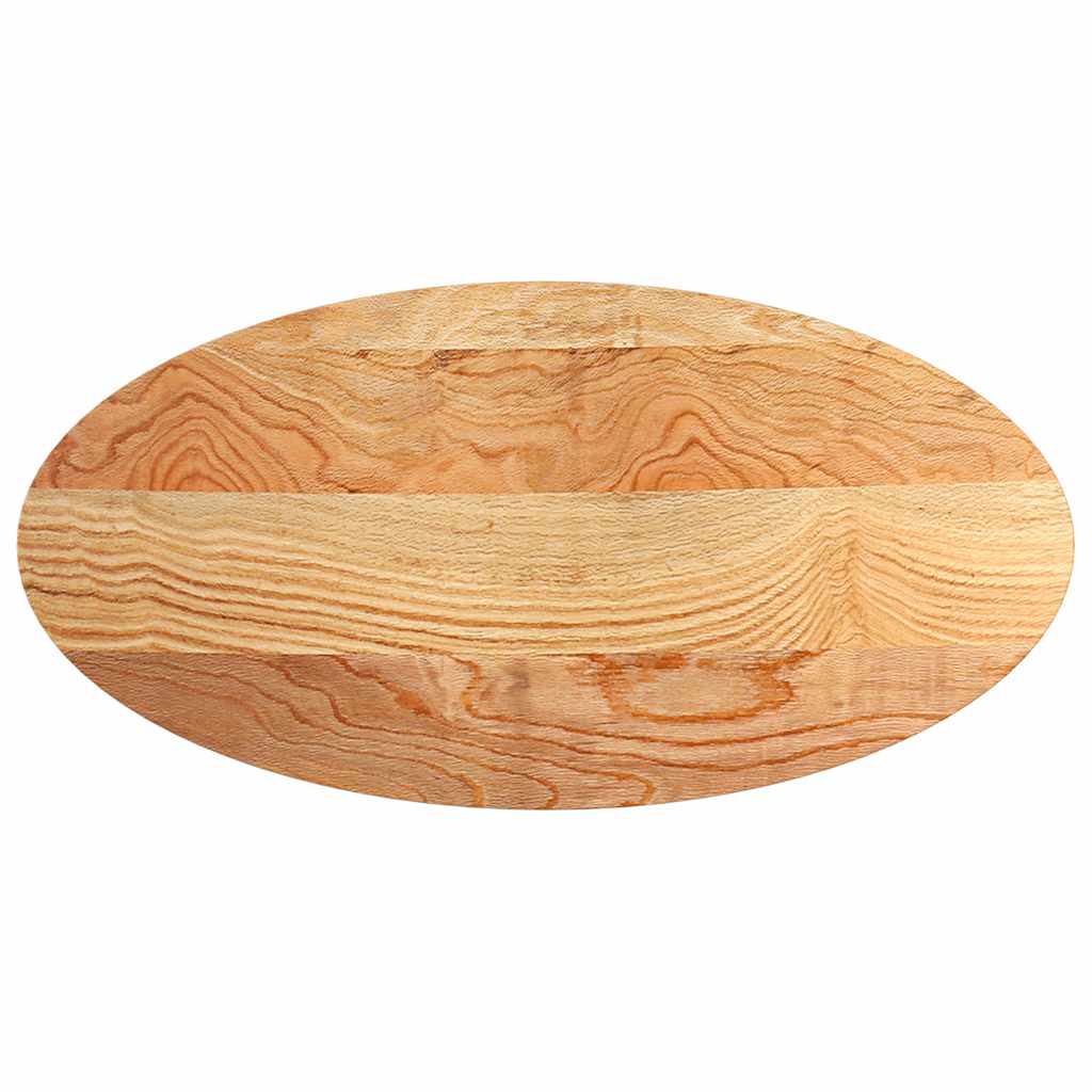 Table Top Light Brown 120x60x4 cm Solid Wood Oak Oval