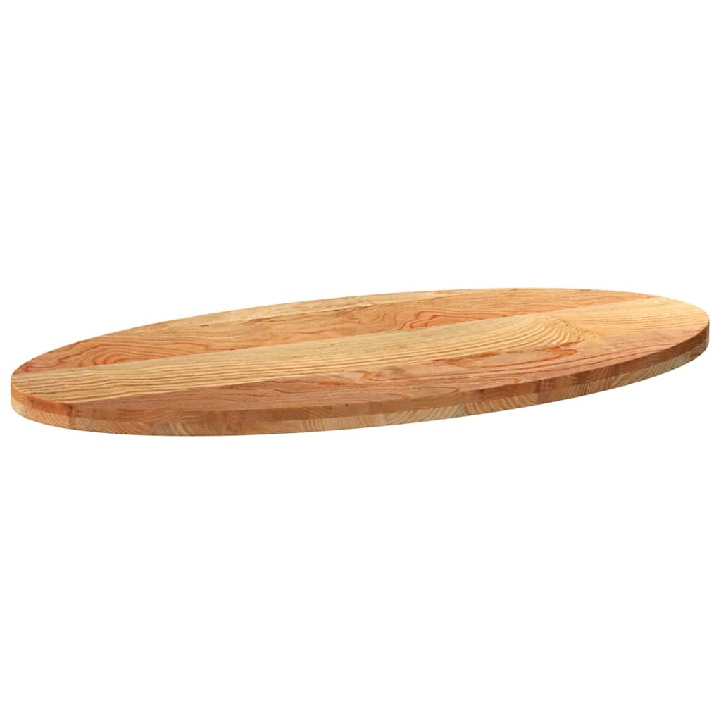 Table Top Light Brown 120x60x4 cm Solid Wood Oak Oval