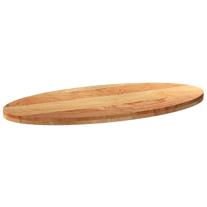 Table Top Light Brown 120x60x4 cm Solid Wood Oak Oval