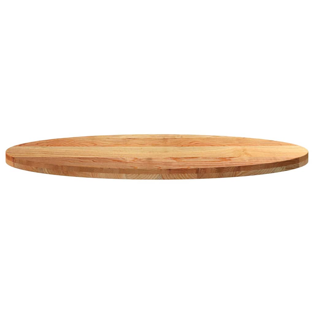 Table Top Light Brown 120x60x4 cm Solid Wood Oak Oval