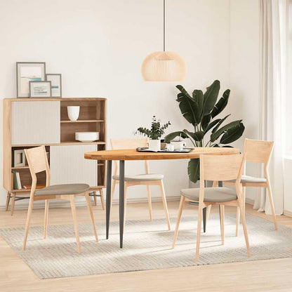 Table Top Light Brown 140x60x4 cm Solid Wood Oak Oval