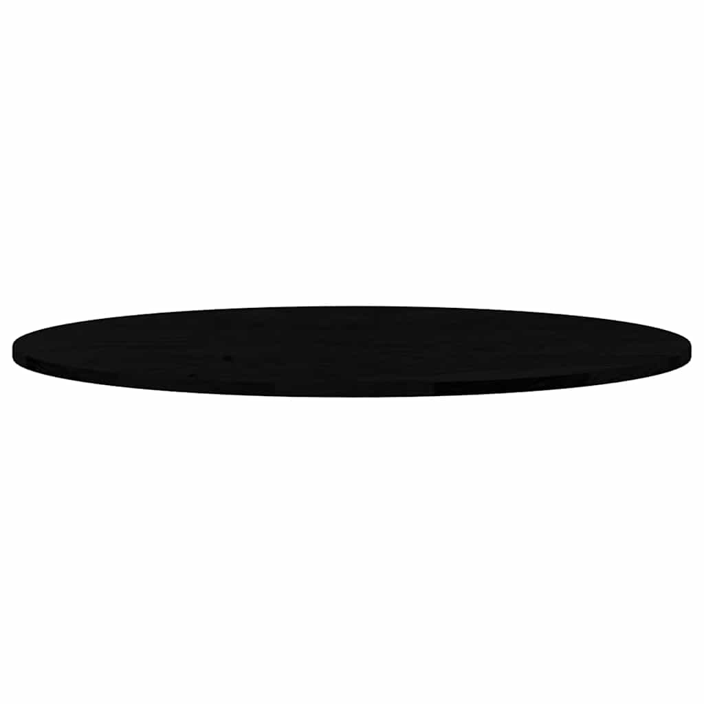 Table Top Dark Brown 100x50x2 cm Solid Wood Oak Oval