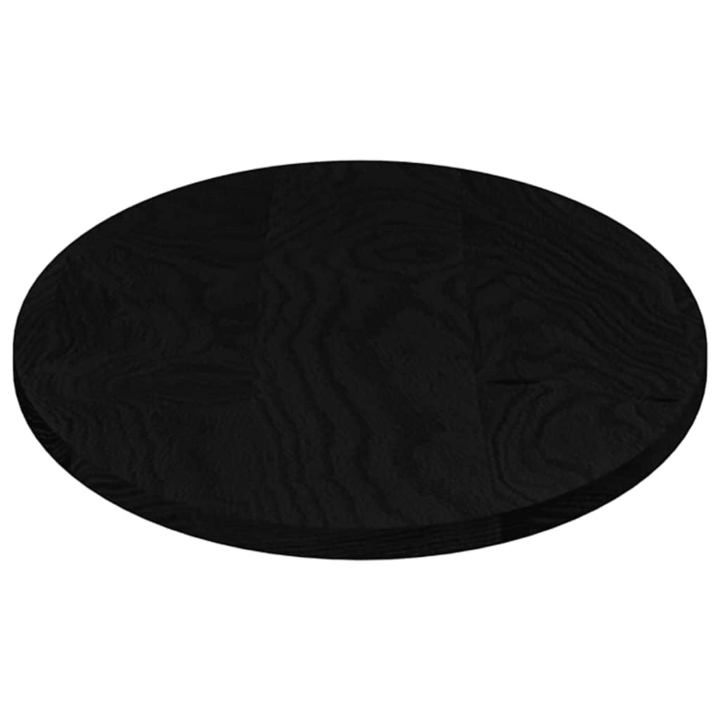 Table Top Dark Brown 100x50x2 cm Solid Wood Oak Oval