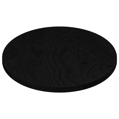 Table Top Dark Brown 100x50x2 cm Solid Wood Oak Oval