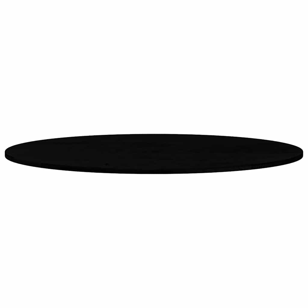 Table Top Dark Brown 120x60x2 cm Solid Wood Oak Oval