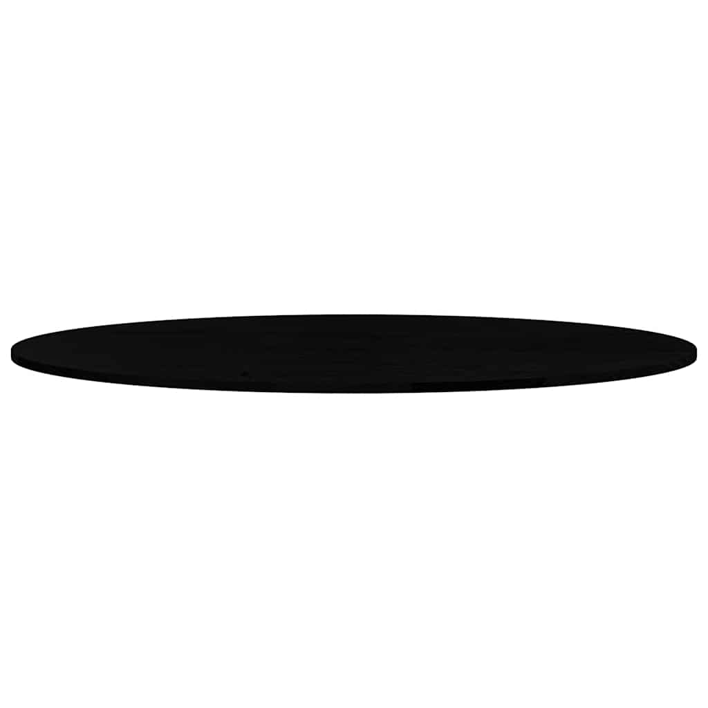 Table Top Dark Brown 140x60x2 cm Solid Wood Oak Oval