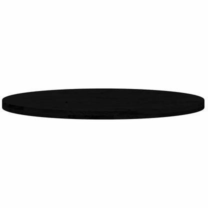 Table Top Dark Brown 100x50x4 cm Solid Wood Oak Oval