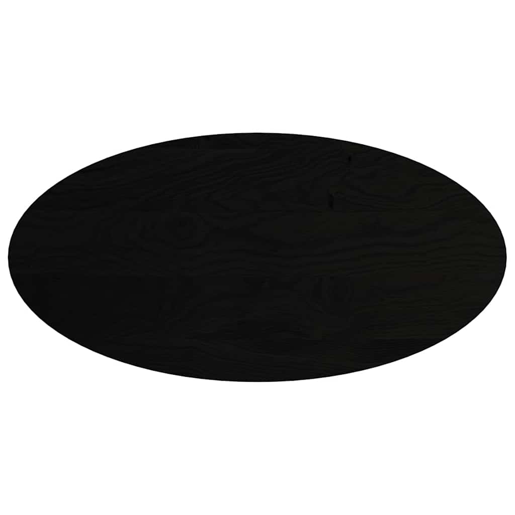Table Top Dark Brown 120x60x4 cm Solid Wood Oak Oval