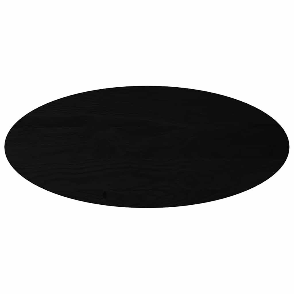 Table Top Dark Brown 140x60x4 cm Solid Wood Oak Oval