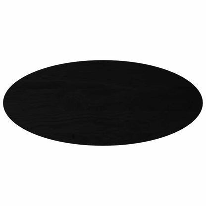 Table Top Dark Brown 140x60x4 cm Solid Wood Oak Oval