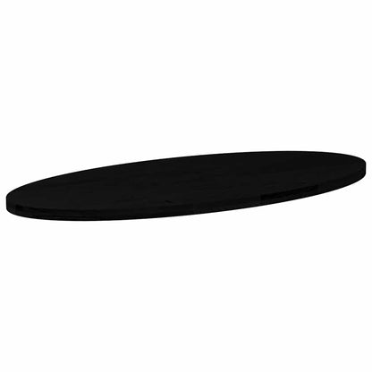 Table Top Dark Brown 140x60x4 cm Solid Wood Oak Oval