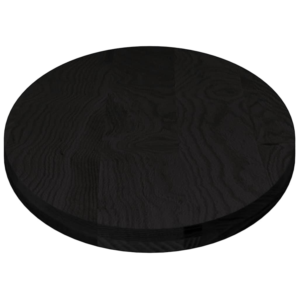 Table Top Dark Brown 140x60x4 cm Solid Wood Oak Oval