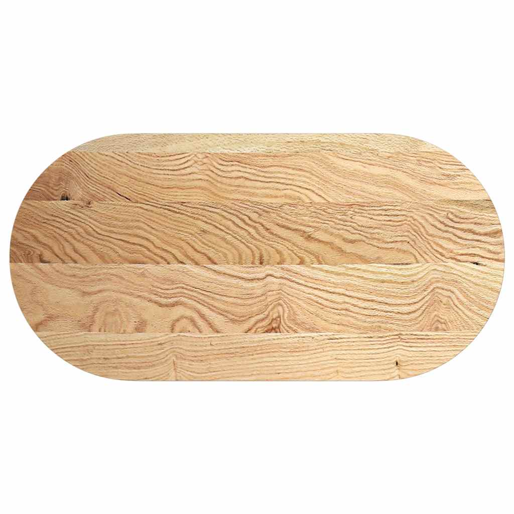Table Top 120x60x2 cm Solid Wood Oak Oval