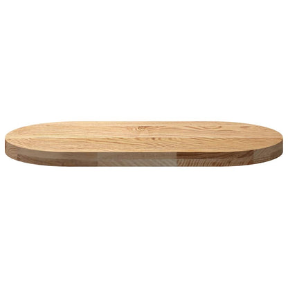 Table Top 80x40x4 cm Solid Wood Oak Oval