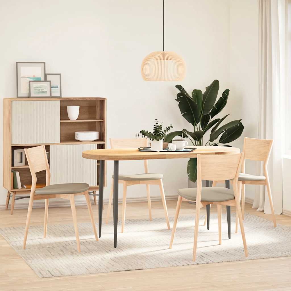 Table Top 140x60x4 cm Solid Wood Oak Oval
