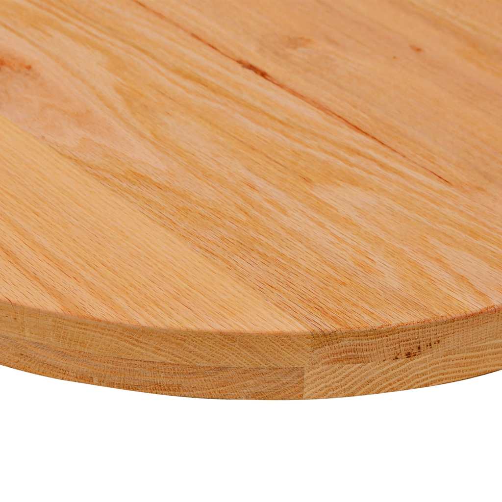 Table Top Light Brown 80x40x4 cm Solid Wood Oak Oval