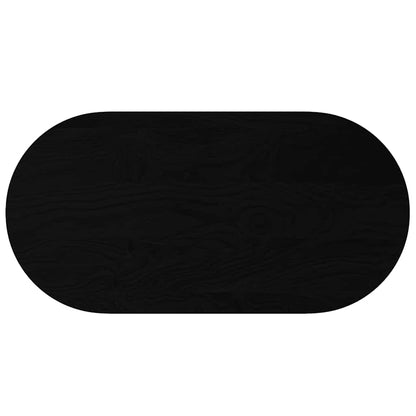 Table Top Dark Brown 120x60x2 cm Solid Wood Oak Oval