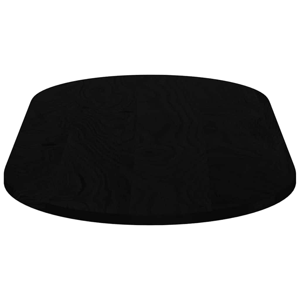 Table Top Dark Brown 120x60x2 cm Solid Wood Oak Oval