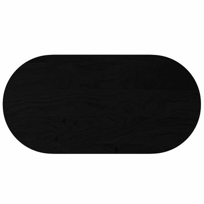 Table Top Dark Brown 120x60x4 cm Solid Wood Oak Oval