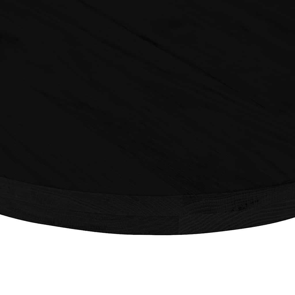 Table Top Dark Brown 140x60x4 cm Solid Wood Oak Oval