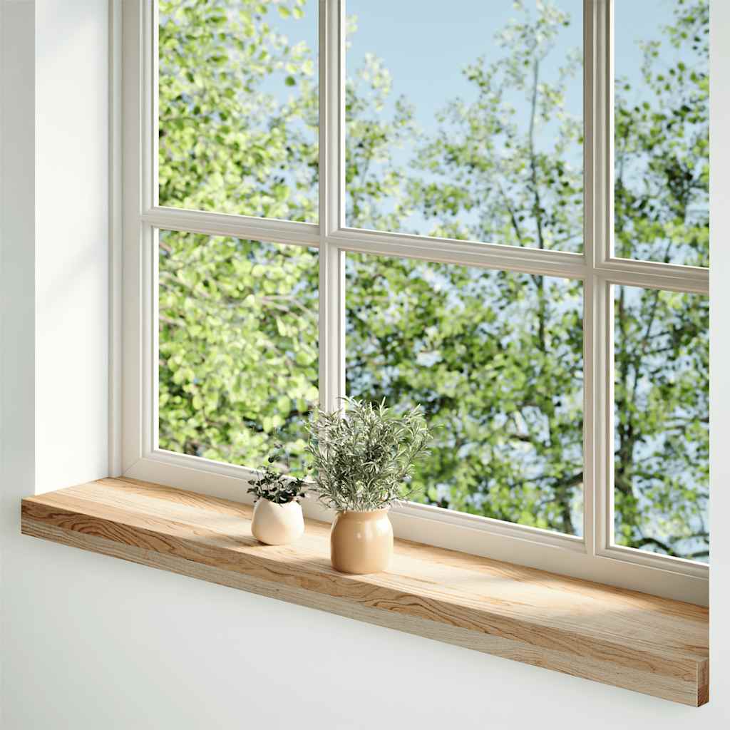 Window Sills 2 pcs Untreated 90x15x2 cm Solid Wood Oak