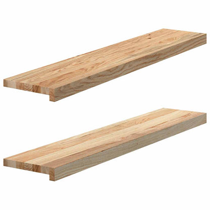 Window Sills 2 pcs Untreated 100x20x2 cm Solid Wood Oak